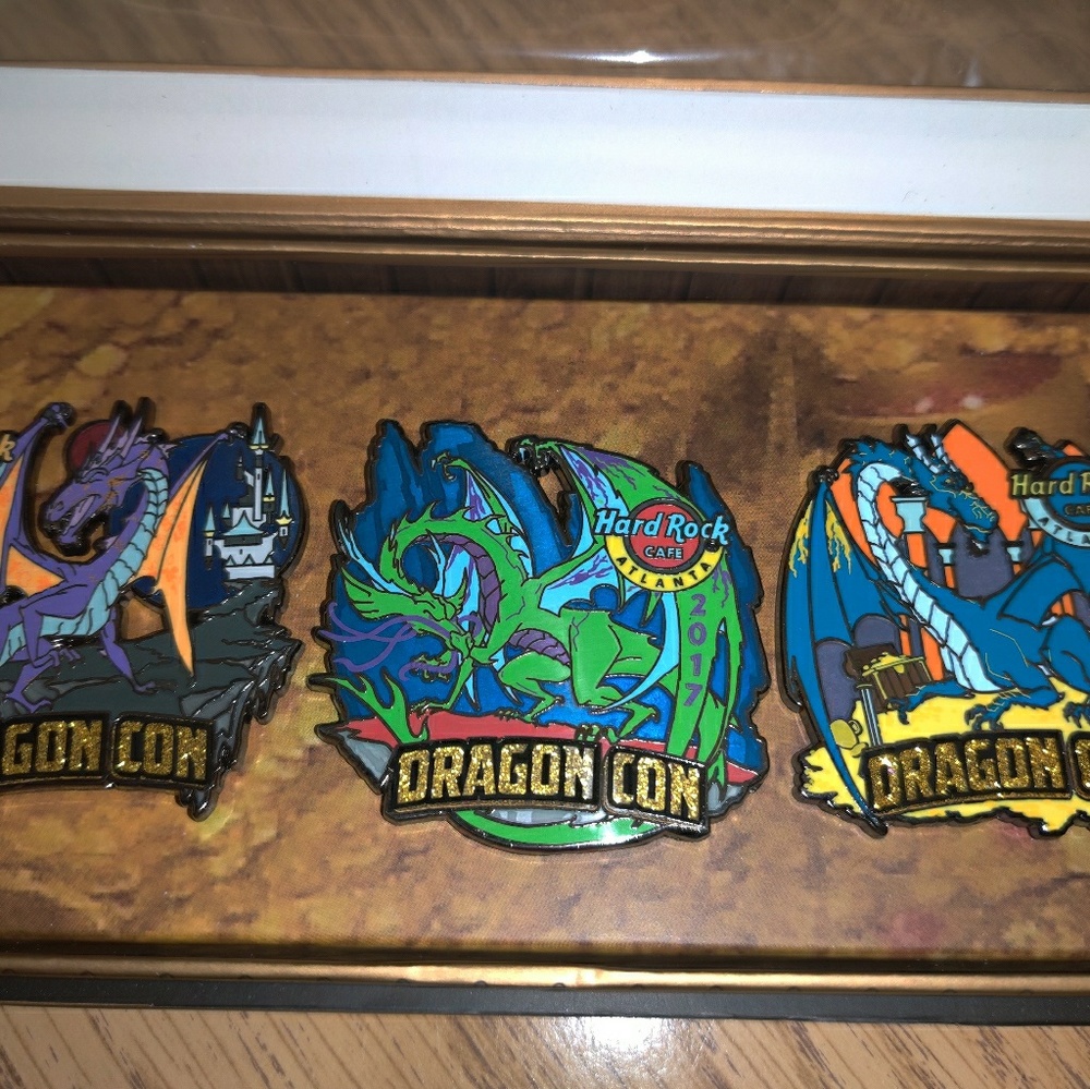 2017 Atlanta Hard rock cafe Dragon Con Pin set